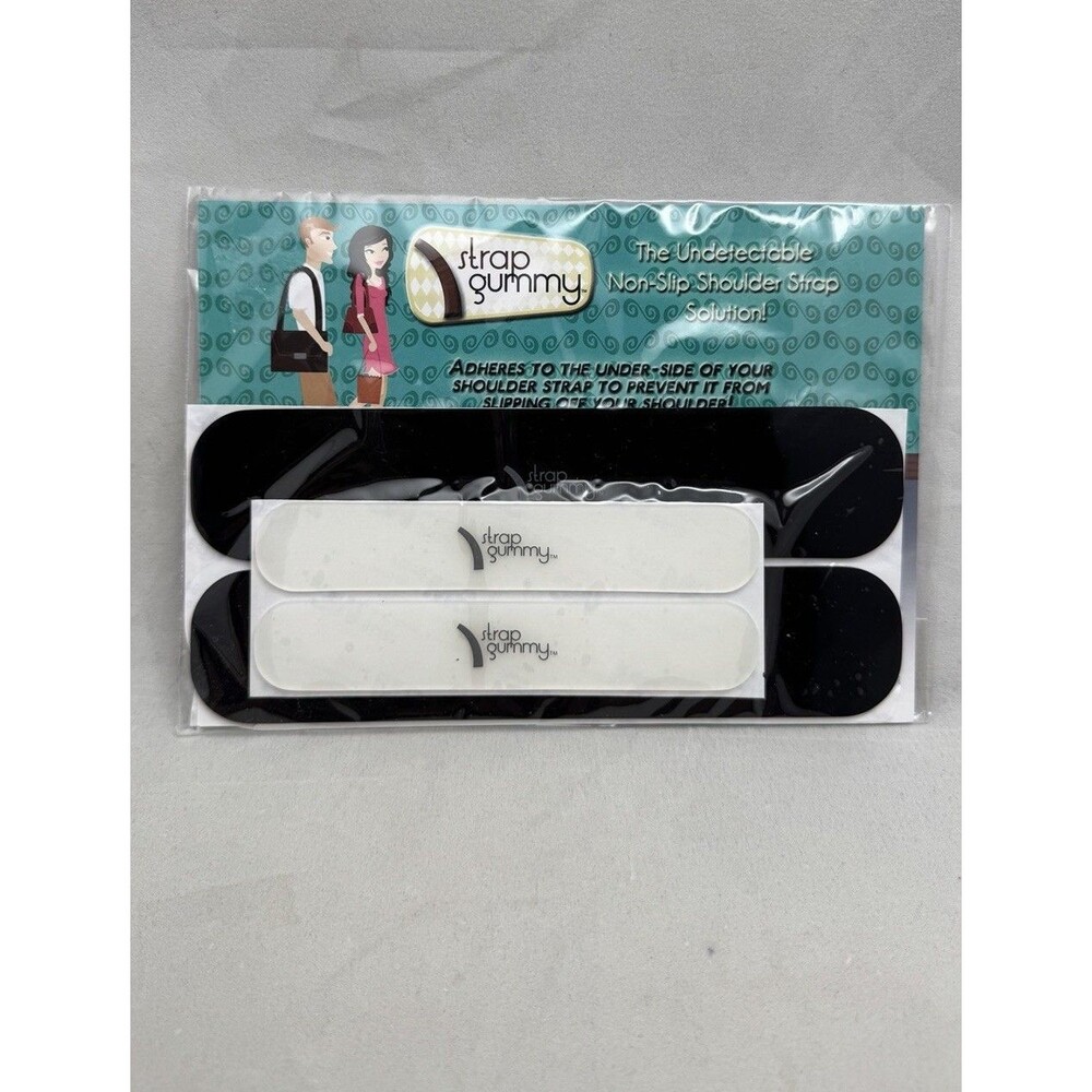 Strap Gummy® Non Slip Shoulder Strap Grip Strip Pads 2 Lg 2 Sm Set of 4